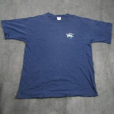 H.L. Miller T-Shirt Mens XL Blue Alaska Polar Bear Vintage Made in USA