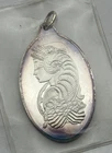 PAMP Suisse Fortuna 1/2 oz .999 Fine Silver Pendant, Rare, Purple Toning, NR.