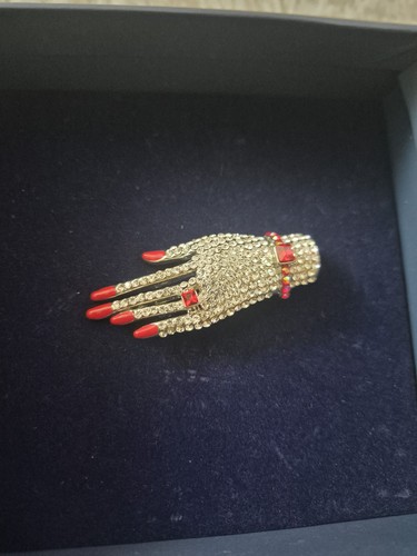 Butler and Wilson Small Crystal Hand Brooch Silver Tone | eBay UK