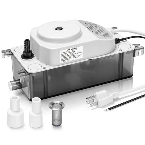 100V-240V 80GPH HVAC Condensate Pump w/ Automatic Safety Alarm 20ft Lift DCMotor