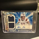 Drake Maye 2024 Topps Resurgence Amped Up RPA Blue Surge Refractor /99