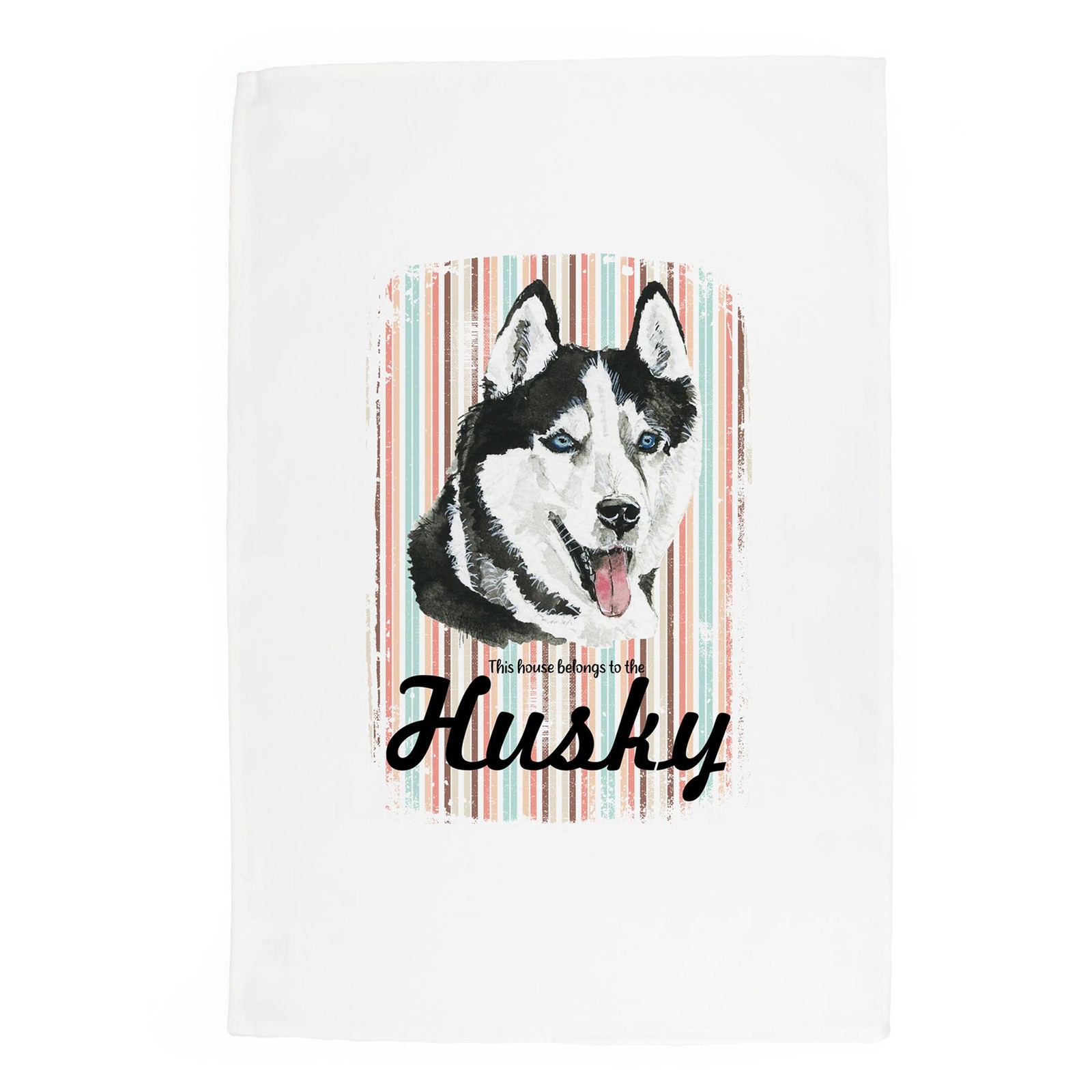 Husky Tea Towel - Novelty Dog Themed Gift Kitchen Linen/Dish Cloth