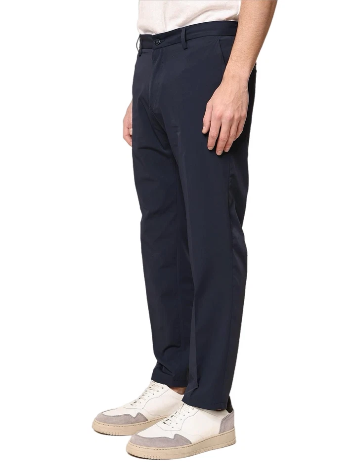 Pantalone classico in tessuto tecnico spandex blu - Immagine 4 di 4