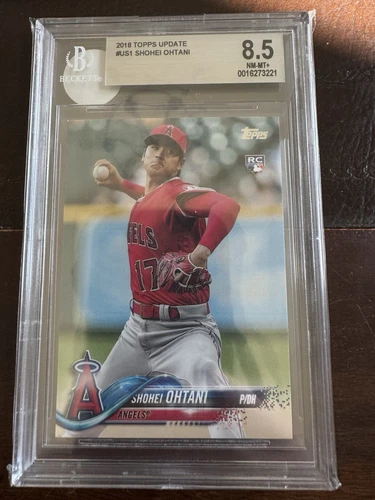 2018 Topps Update Series - Shohei Ohtani #US1 Pitching, Red Jersey (RC) BGS 8.5