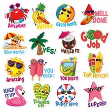 400 Pcs Teacher Reward Stickers for Kids Classroom Incentive Stickers Summer