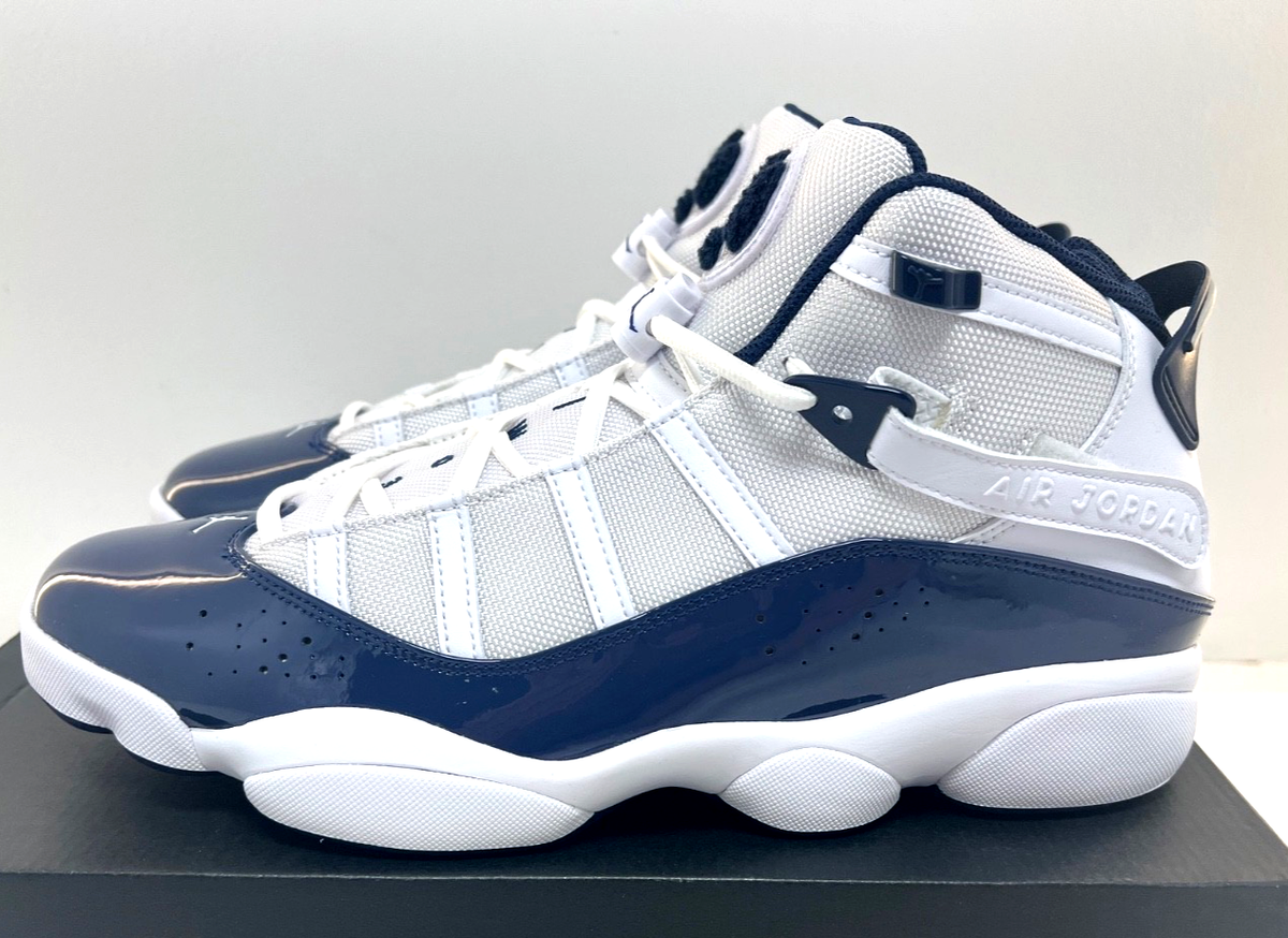 Nike JORDAN 6 RINGS Men's Basketball Shoes 322992 124 Midnight