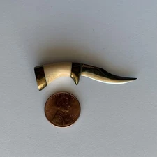 GEORGE HALE MINIATURE BOWIE KNIFE FIXED BLADE RARE SIGNED HAND CRAFTED 2.1 INCH