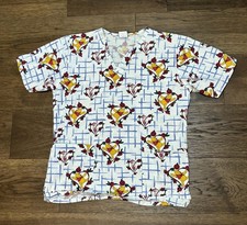 Disney Winnie the Pooh Scrub Top Valentine  s Day Women  s Size Small