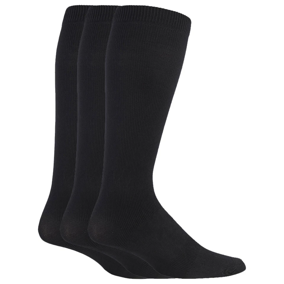 IOMI - 3 Pairs Mens Flight Socks | Graduated Compression DVT Socks for Travel