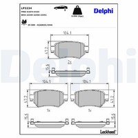 Bremsbelagsatz Scheibenbremse Delphi LP3234 FüR GL Mazda GJ GJ2 GL2 GL6 Gjefp