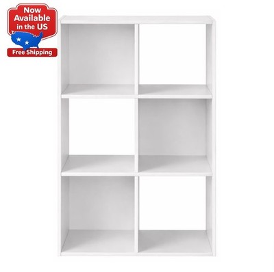 Mainstays 11'' 6-Cube Storage Organizer, White