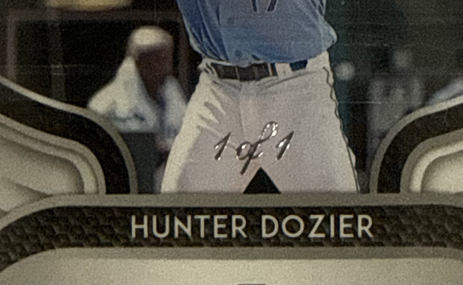 Hunter Dozier 2019 Prizm Pro Penmanship Black Finite Superfractor One Of One 1/1 view 3