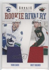 2011 Panini Rookie Anthology Rivalry Materials Brett Bulmer Yann Sauve #26 l3b