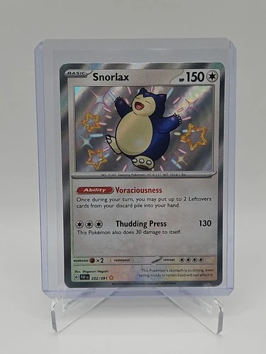Pokémon TCG Snorlax 202/091 Shiny Holo Rare Paldean Fates NM English
