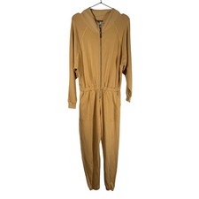 Lezat Restore Soft Terry Jumpsuit Mustard Yellow Large One Piece Lounge Comfort