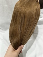 20 Light Brown 6 Clip-In Human Hair Extensions 130g Thick Full Set Straight