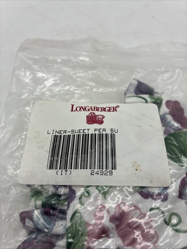 Longaberger 1996 May Series Full Size Sweet Pea SU Basket Liner #24929 - NEW - Picture 3 of 12
