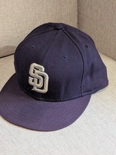 Vintage San Diego Padres New Era 59Fifty Sz 8 Hat 100 Wool MLB Blue USA