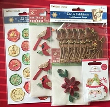 #873 - MERRY CHRISTMAS LITTLE BIRDIE DOODLEBUG & MORE 3D STICKER & EMBELLISHMENT