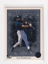 1998 SP Authentic Sheer Dominance Silver # SD11 Alex Rodriguez Nice Card