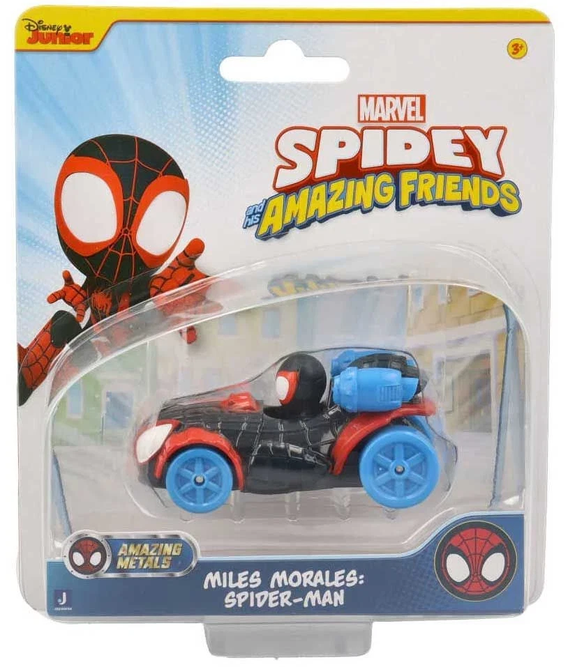 Hasbro Spider-Man Veicolo Acrobatico Con Action Figure 15 Cm Spider-Ham - Moto A Trazione Con Filo