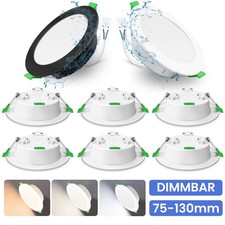 LED Einbaustrahler 75-130mm CCT Dimmbar Decken Einbau Spot Leuchte Flach 230V