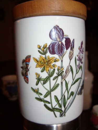 PORTMEIRION BOTANIC GARDEN PURPLE IRIS RARE EARLY 4" JAR RARE/VERY GOOD++ BUYNOW - Picture 3 of 5