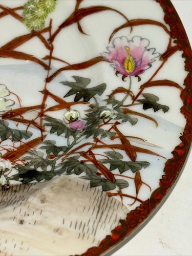 2 partridge plates by Hayashi Japan hunting cabin lodge quail upland game 7" dia - Picture 12 of 20