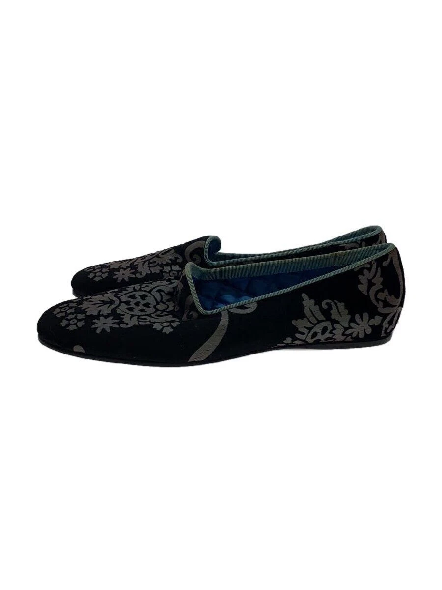 Chaussures de ballet GUCCI escarpins plats velours 37 noir x gris bleu Occasion