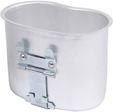 Aluminum 1 Quart Canteen Cup Campers Camping Military Travel Outdoor Army Auto