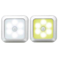 1-6X LED Battery Powered PIR Motion Sensor Night Light Closet Stair Toilet Lamp
