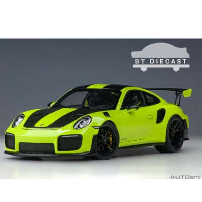 AUTOart PORSCHE 911 991 GT2 RS WEISSACH PACKAGE 1/18 ACID GREEN 78187 