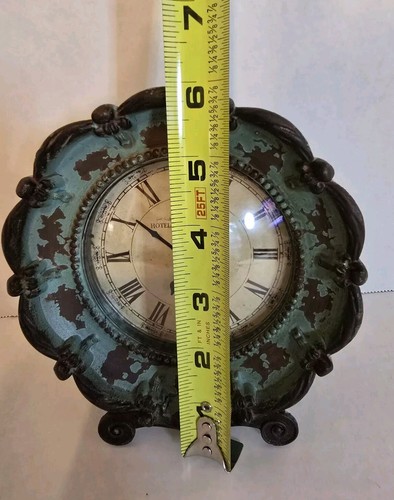 1879 Hotel DeVille De Paris Metal Clock Teal Green Decor - 第 14/14 張圖片