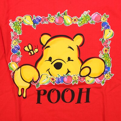 Rare Vintage DISNEY Winnie The Pooh Fruit Honey Graphic T Shirt