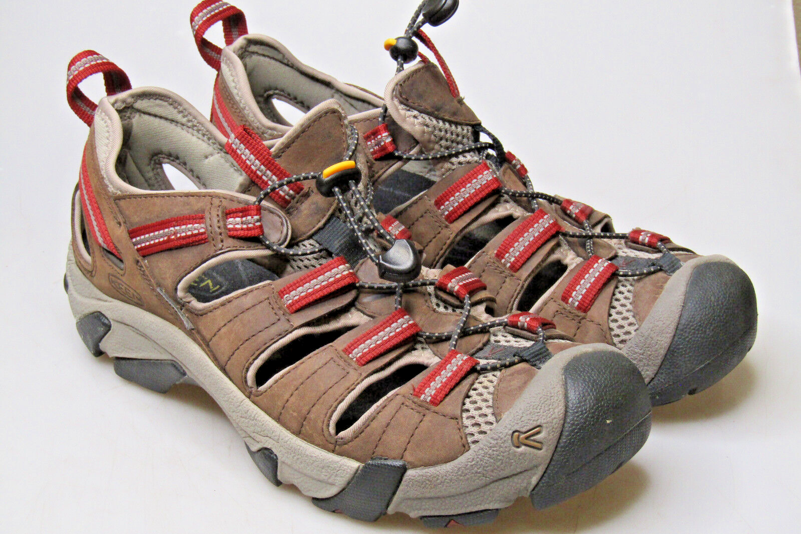 Sandali sportivi da donna KEEN Newport H2 scarpe in pelle marrone con coulisse taglia US 10