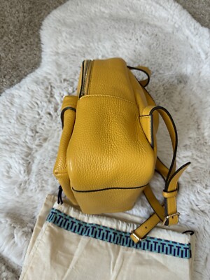 Tory Burch Thea Solarium Sunny Yellow Pebbled Leather Mini Backpack NWT Tory Burch Thea Solarium Yellow Pebbled Leather Mini  main image 3