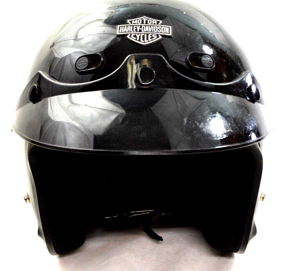 Harley-Davidson 半帽ヘルメット ブラック HARLEY DAVIDSON ハーレーダビッドソン スカル エンブレム
