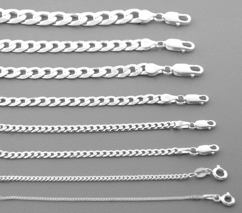 NEW STERLING SILVER CURB CUBAN LINK 