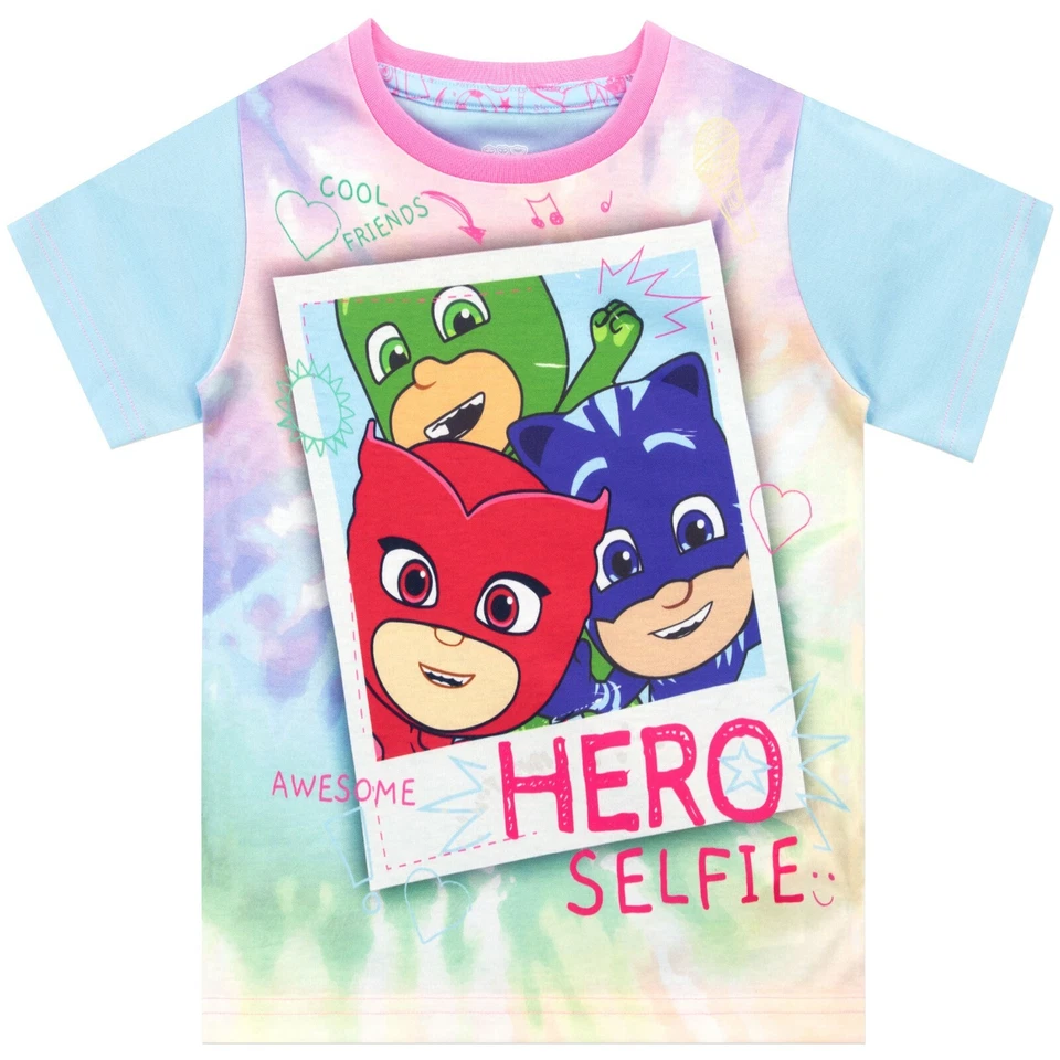 PJ Masks Kids Girls Pyjamas Loungewear PJs Pyjama Set PJs Set Short Pyjamas - Image 2 of 4