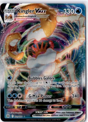 Pokemon Kingler VMAX 029/172 - Brilliant Stars - Ultra Rare Near Mint English