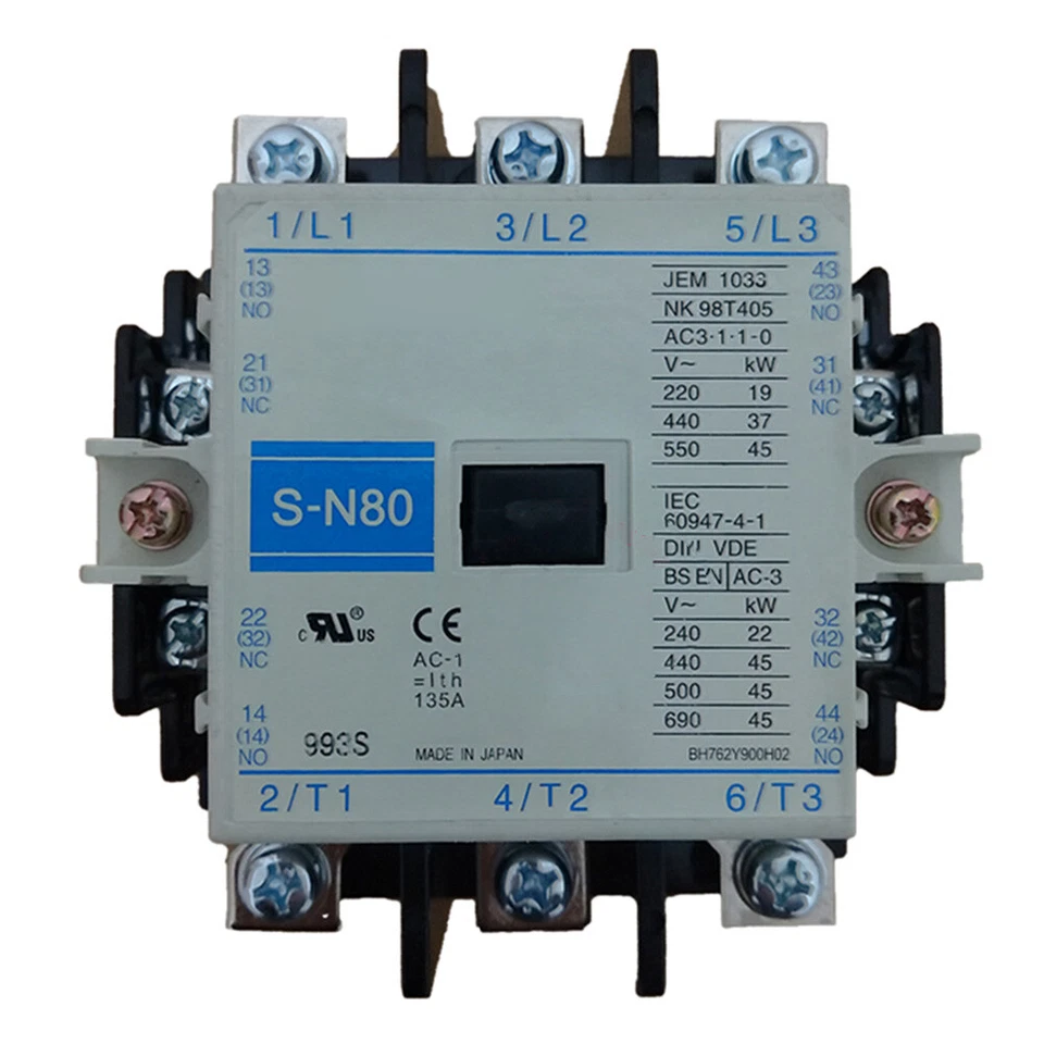 For Mitsubishi S-N80 Contactor 24V 36V 48V 110V 220V 380 V440V AC 2a2b (2NO2NC) - Image 2 of 2