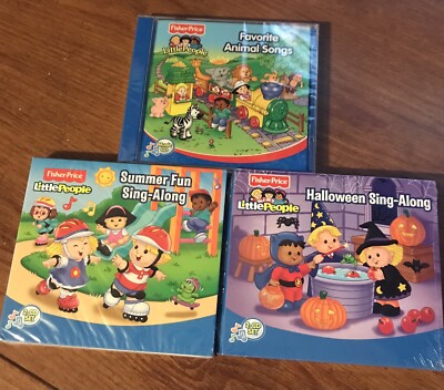 Kids CDs lot (5) educational Halloween Summer Animals Fisher Price Little People