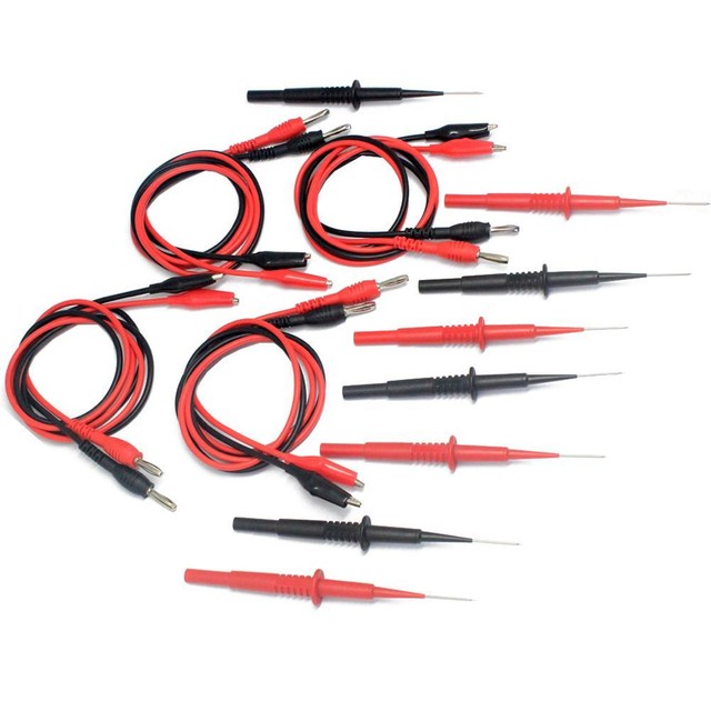 4pcs AideTek Sharp Stainless Steel Needle Test Leads for FLUKE