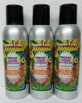 Smoke Odor Exterminator Hippie Love 7 oz Large Spray Set of Three Cans