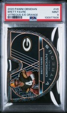 2019 Panini Obsidian #V6 Brett Favre Vitreous Orange /25 PSA 9 HOF Packers