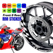 White 17" Wheel Rim Stickers GP01 For Honda CBR650R 19 20 21 22 23 24