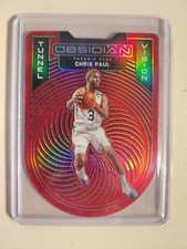 2020-21 Panini Obsidian Chris Paul Electric Red Flood Tunnel Vision SP #7 Suns