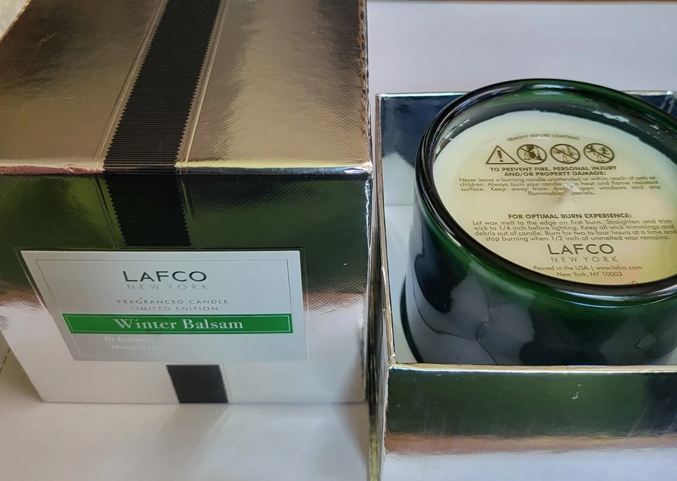 LAFCO NY VELA FRAGANCIA EDICIÓN LIMITADA Bálsamo de Invierno 15.5 OZ NUEVO EN CAJA Hecho a Mano EE. UU. Foto 2 de 4
