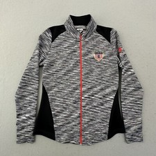 Footjoy Jacket Womens Medium Gray Black Golf Full Zip TermoSeries Lightweight