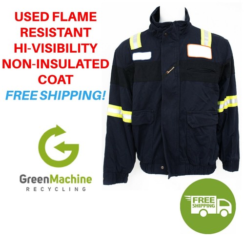 Used Flame Resistant Hi-Visibility Coat Cintas RedKap Unifirst Workrite etc.